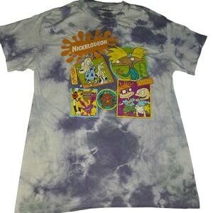 Nickelodeon Tie Dye T Shirt Rocko Arnold Rugrats Chuckie Tommy Kids 90s‎